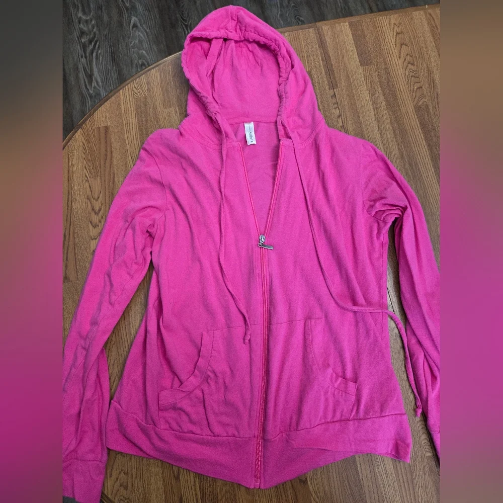 Thin Zip Up Hoodie Women's Size Medium - Picture 1 of 2